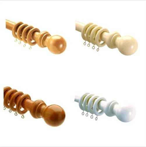 China supplier of wood pole  curtains wooden curtain rods for window