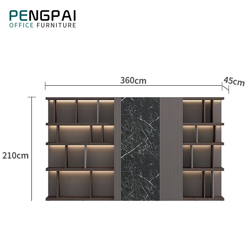 New Design Contemporary Melamine Modular High Capacity Elegant Office Set Desk and Cabinet