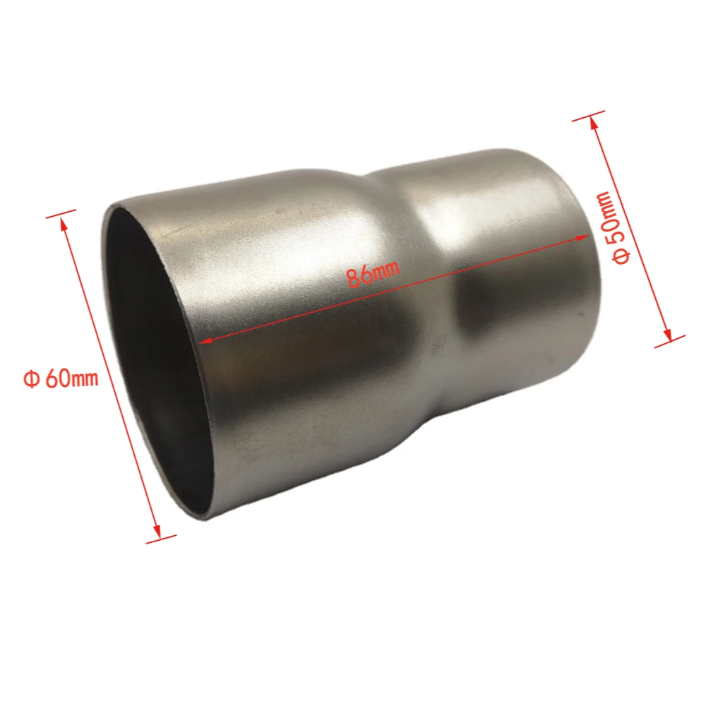Heavy Duty Stainless Steel Exhaust Tube Adapter Reducer 60 to 51mm Motorcycle Exhaust Tube Assy Pipe Link Tube Exhaust Adapter
