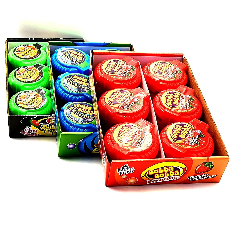 Custom Private Label Hub-ba Bub-ba Same Style Tape Gum Halal Chewing Gum Big Size Bubble Gum Roll