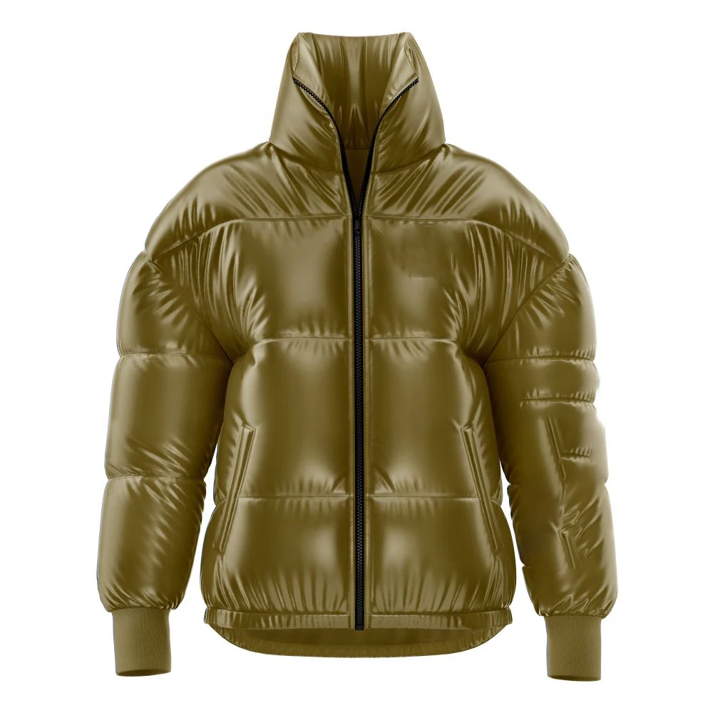 Wholesale Customized Winter Warm Lightweight White Duck Down Shiny Couple Down Jacket Outdoor Fashion Versatile Puffer Jacket