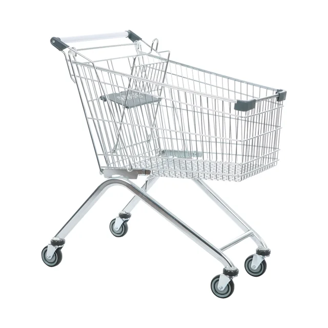 Grocery Supermarket Hypermarket 180 L  Big Iron Metal Shopping Cart Trolley 4 wheels