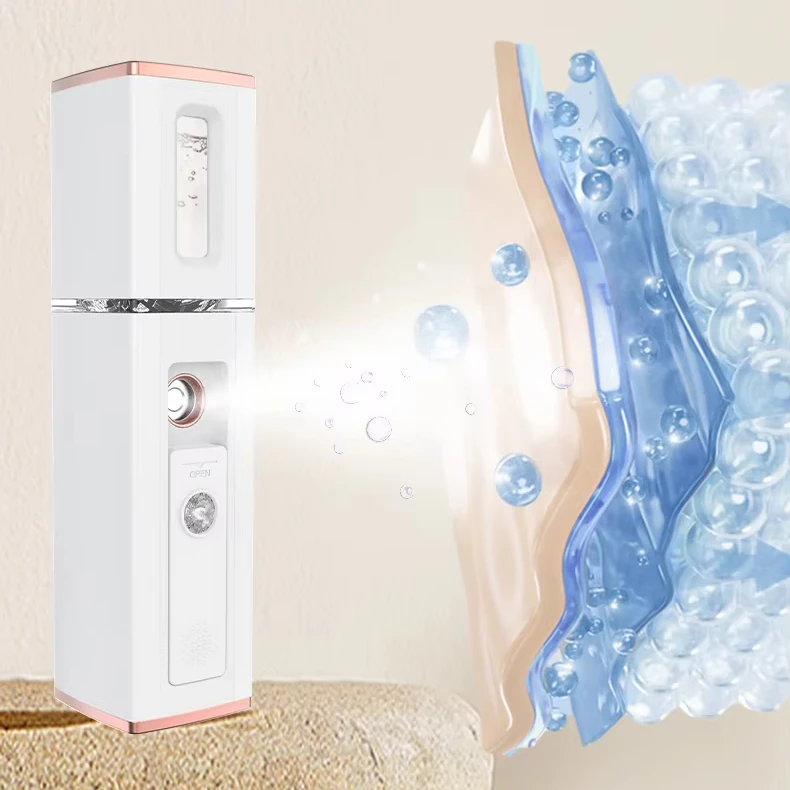 2024 Hot Sale New Product Ideas USB Nano Ionic Nebulizer Self Tan Clothe Face Skin Steamer Electric Facial Mist Sprayer Car