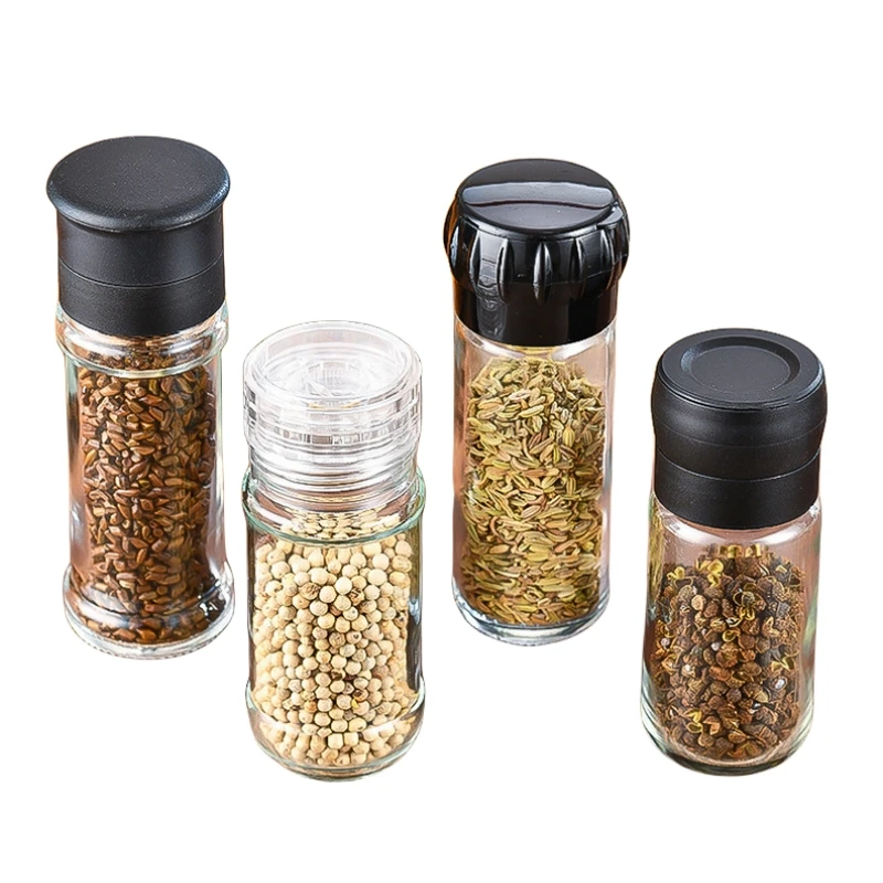 Wholesaler 100ml Manual Salt and Pepper Grinder Salt and Pepper Mill Salt and Pepper Shakers Condiment Grinding Bottle