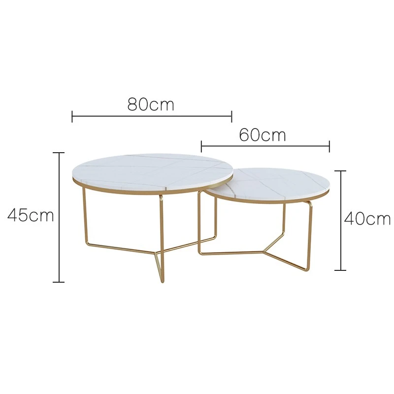 Small Apartment Side Table Coffee Table Iron Round Glass Modern Nordic Minimalist Trend Creative Living Room Home Home Furniture