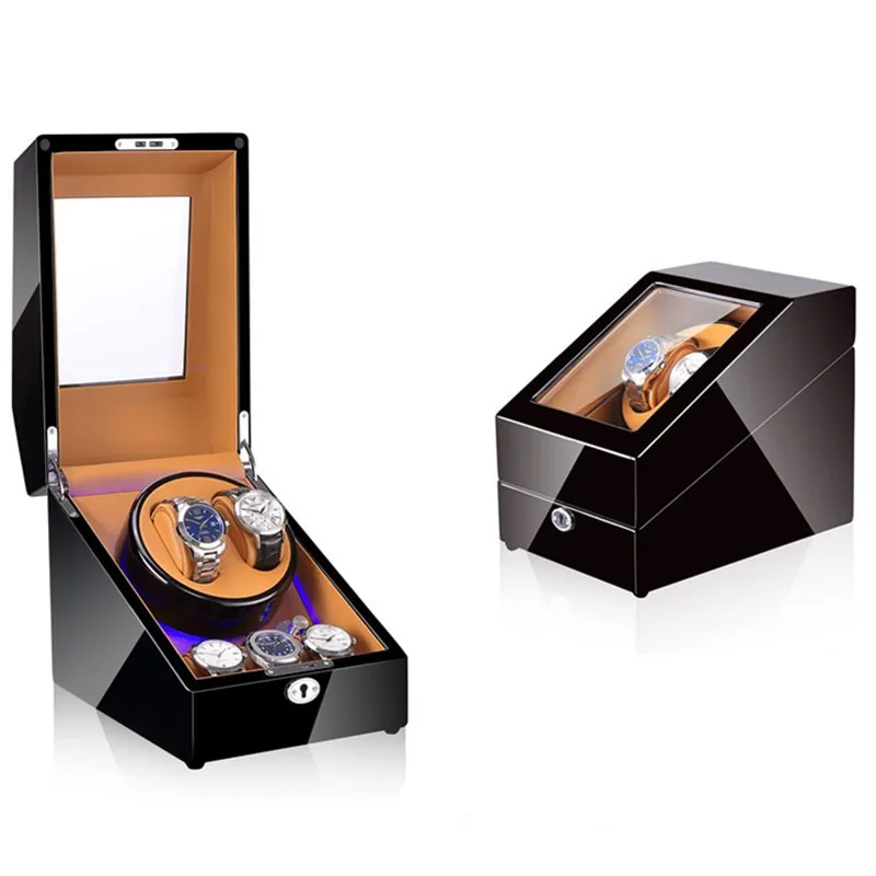 Watch Winder for Automatic Watches Box Mechanical Watch Rotator Holder Storage Boxes 5th Gear Adjustment Battery Available