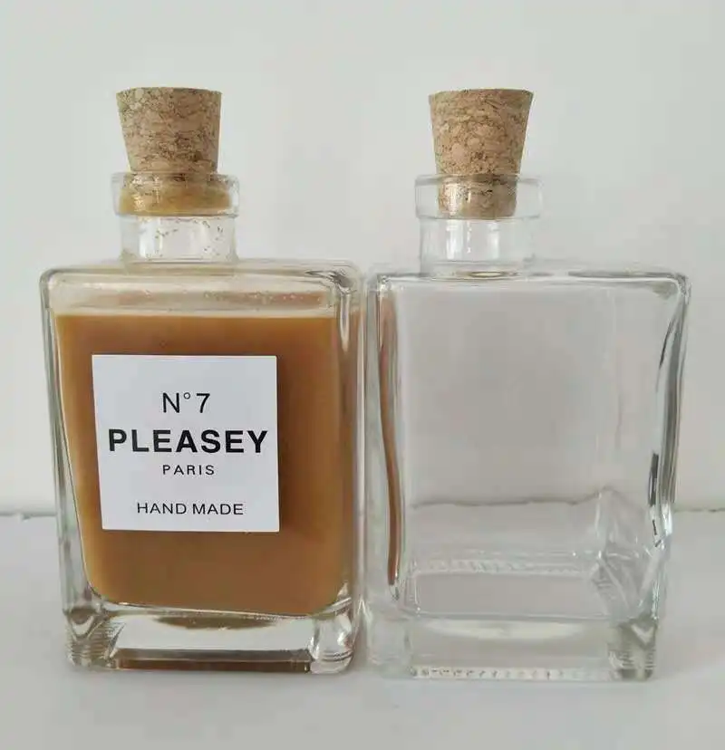 8/16oz Glass Milk Coffee Beverage Drink Bottle Empty Glass Juice Bottles With Lid