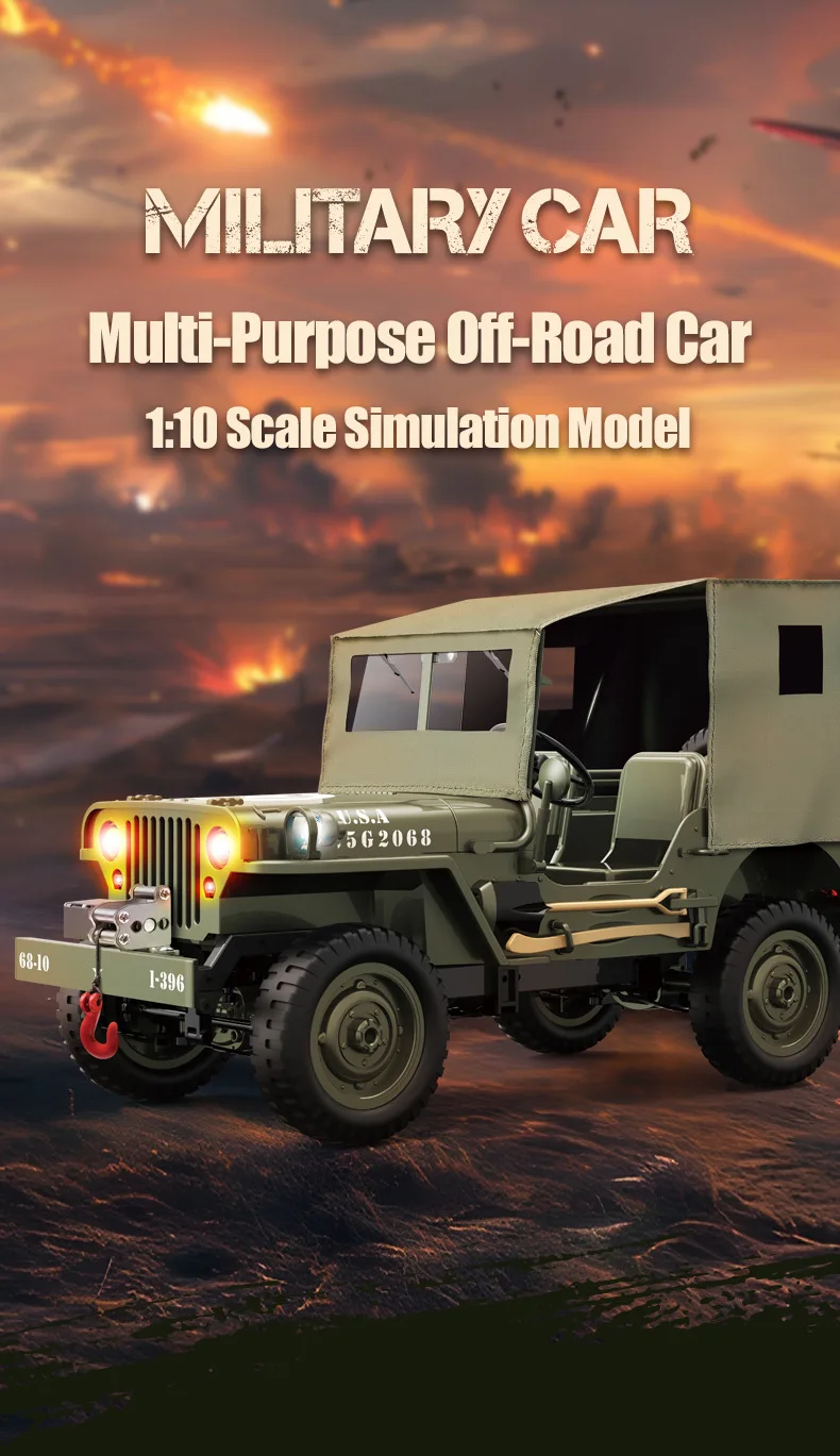 Wholesale kids simulation all terrain rough vehicle 1/10 2.4g radio control 60m rc buggy transportation truck