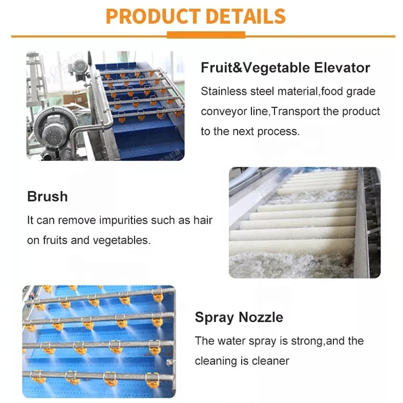 Leadworld Root Vegetable Fruit Ginger Washer Potato Cleaning Machine Potatoes Washing Machine