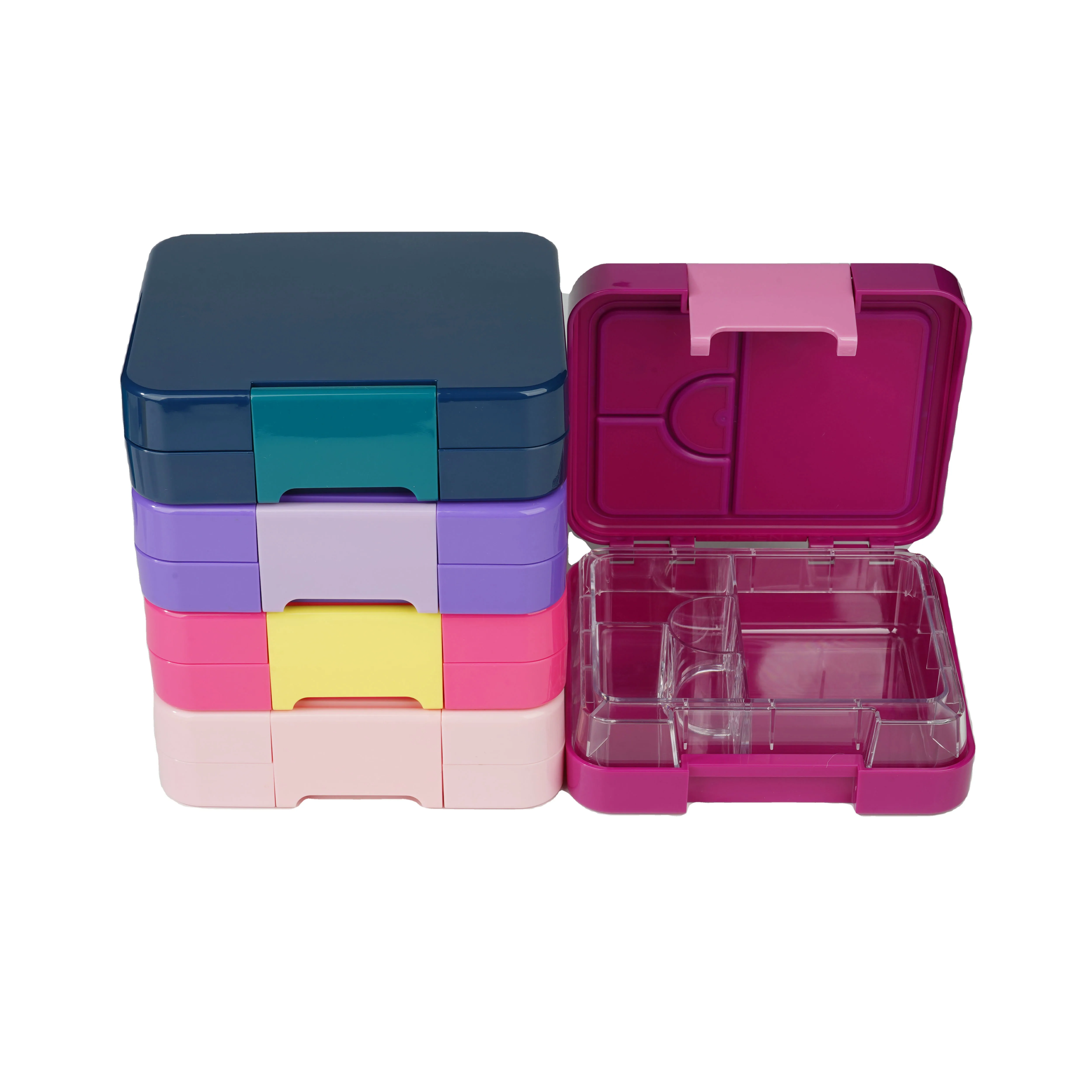 Bento Lunch Boxes Glitter Purple 4 Compartment Mini Food Container Lunch Box Child Snack Bento Box For Kids School