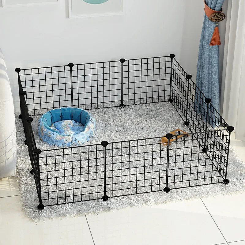DIY Pet Playpen 35*35cm Portable metal wire Yard Fence Black or White Small pet animal cat house Cage