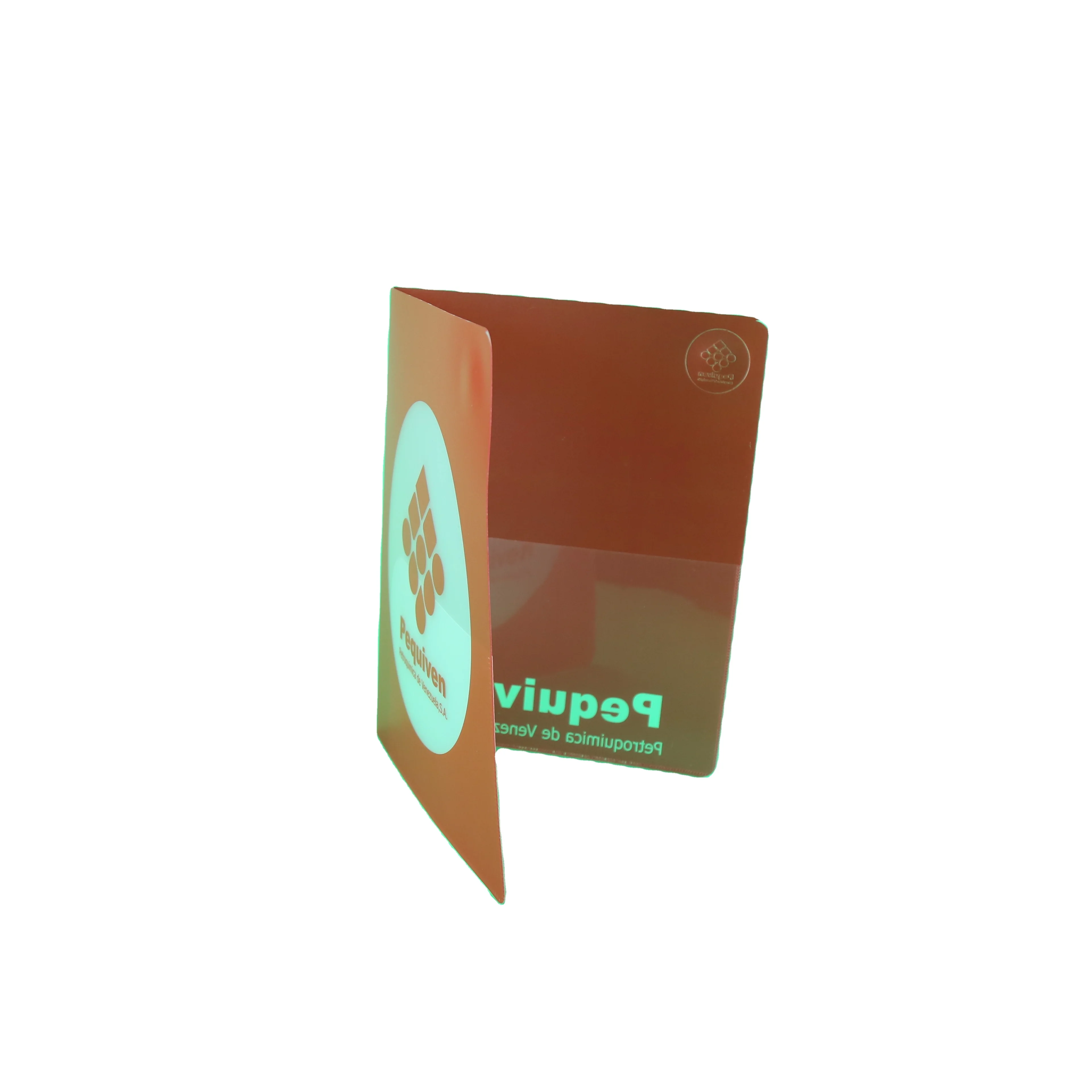 
Printed logo presentation folder waterproof document holder plastic pp 2 pockets file folder 