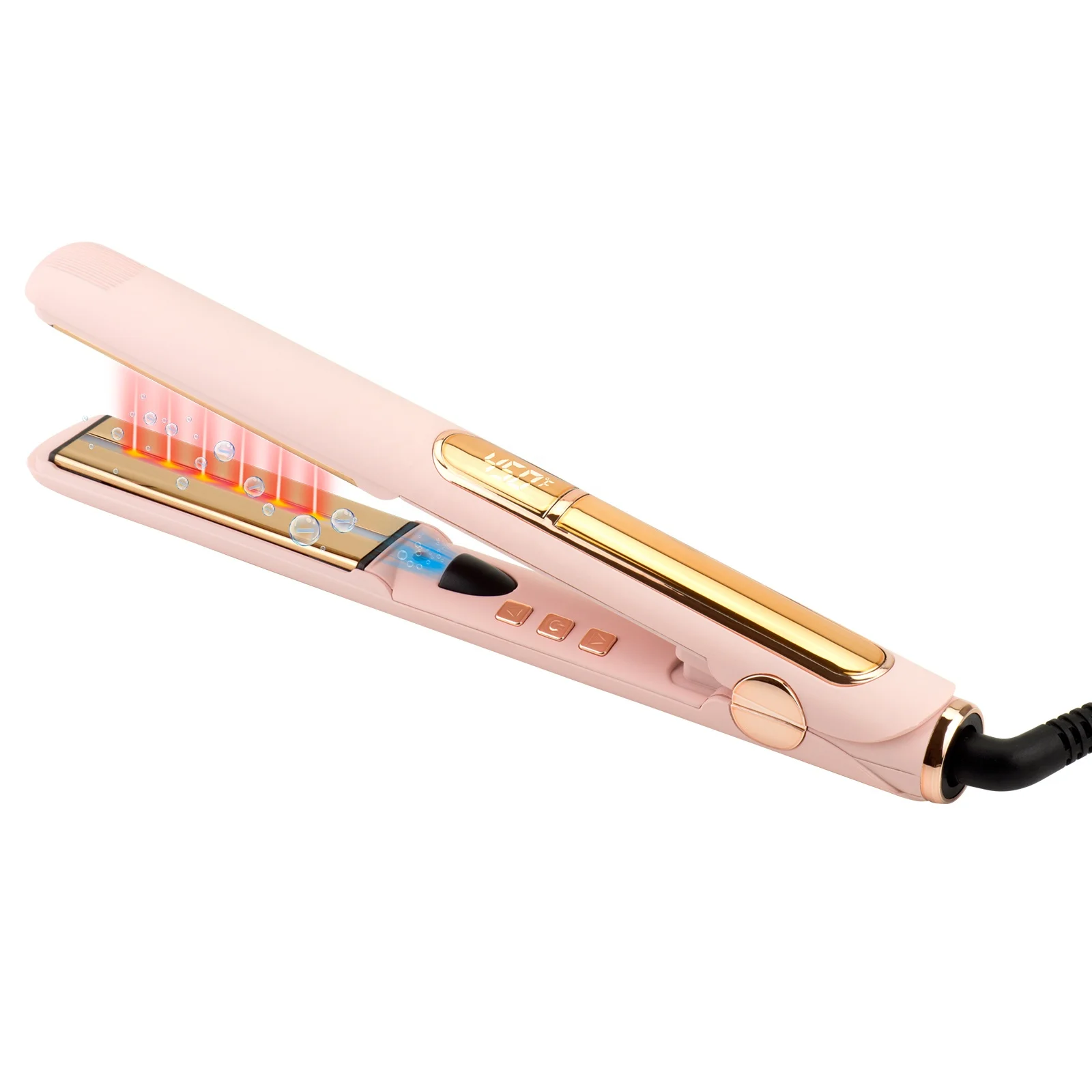 planchas de cabello titanium hair straightener 230C/ 450F far infrared Ionic flat iron