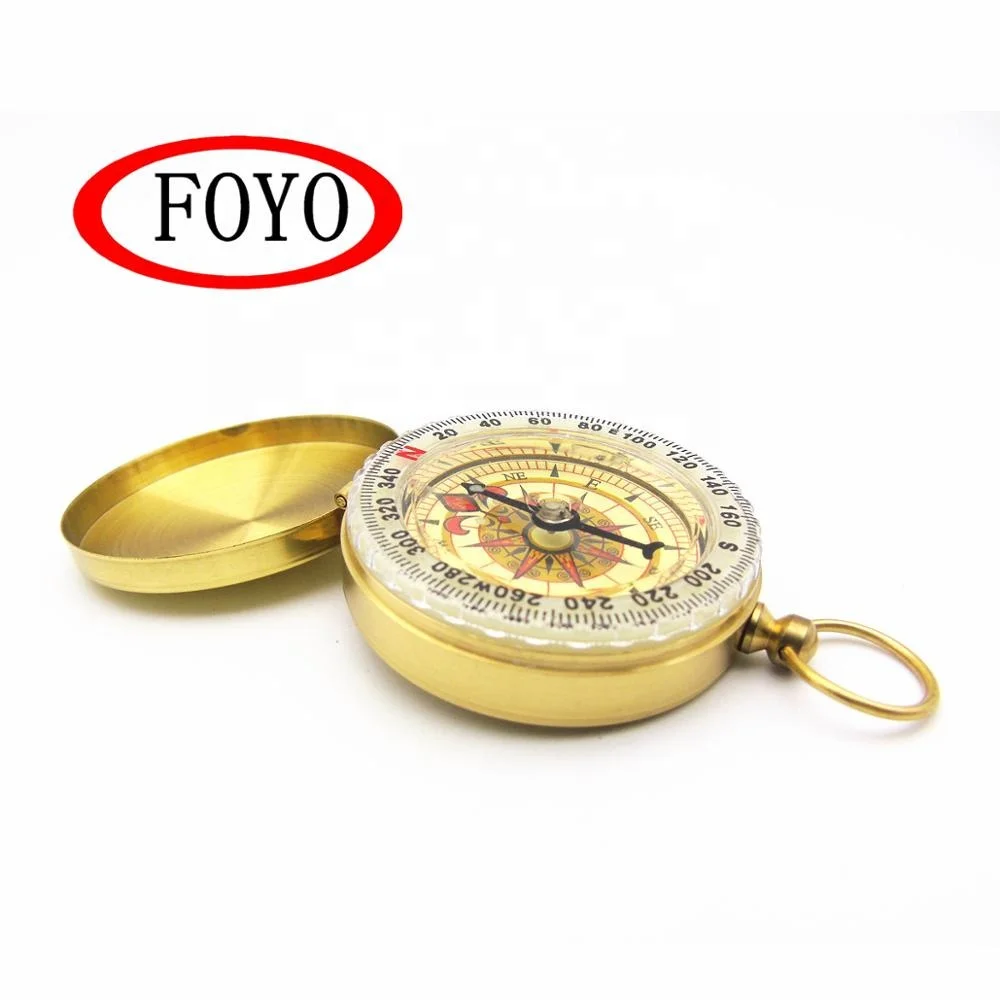  Брендовый Золотой Компас FOYO светящийся в темноте Военный компас Классический карманный для