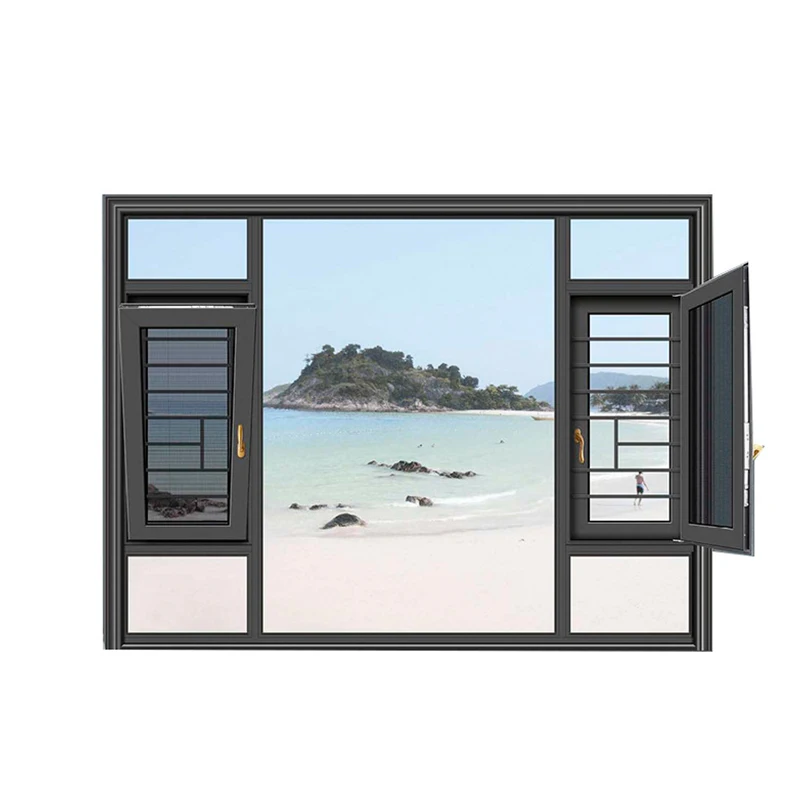 2024 New arrive  Aluminum Alloy Casement Windows with Soundproof Glass and Customize Size