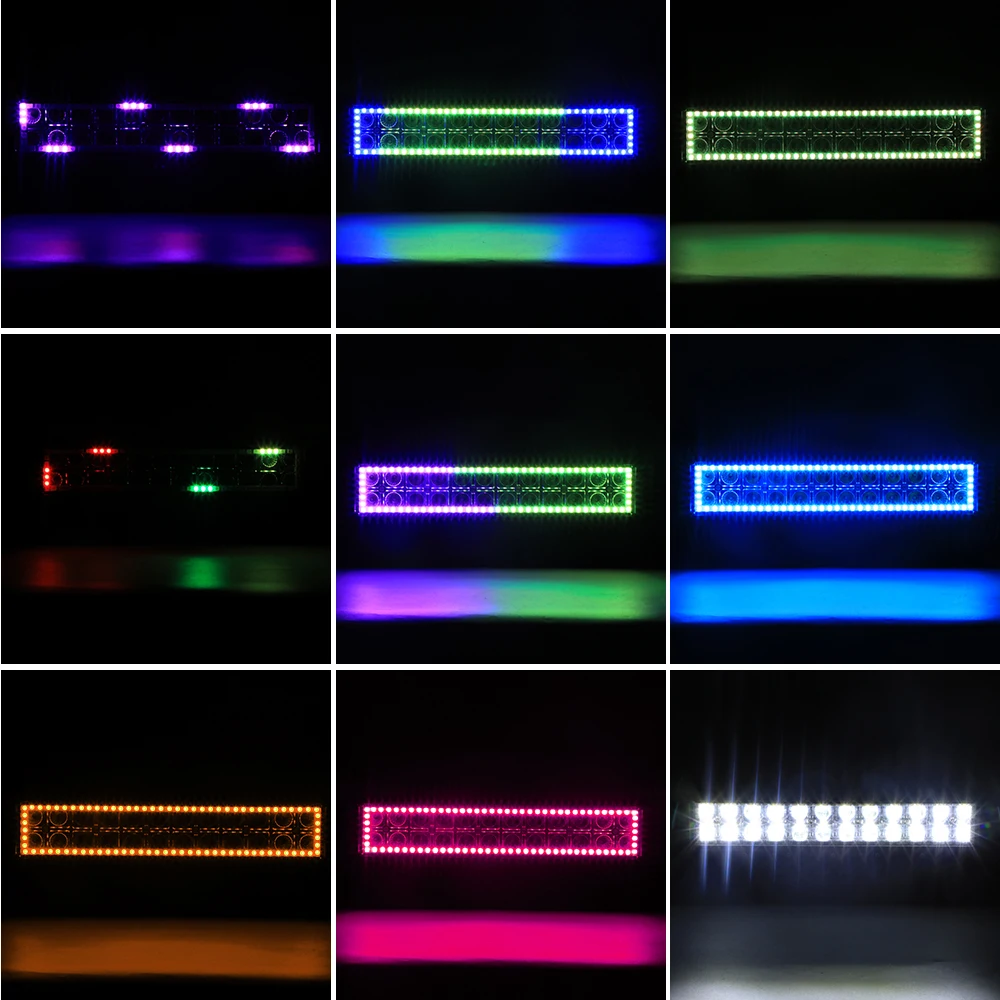 High Quality RGB Led Car Light Bar App Controlled Offroad 4X4 Truck 100% Waterproof 52inch Led Light Bar For Jeep Dodge GMC Ford