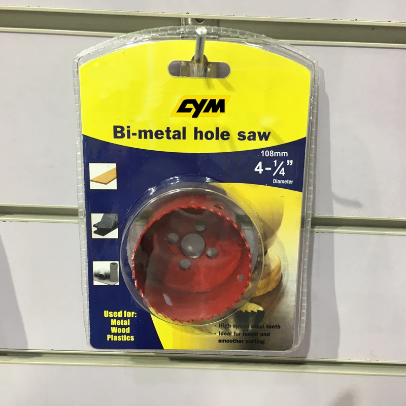 CYM HSS bi metal hole saw kit hole saw set for cutting of metal and wood in sanitary and electrical installations.