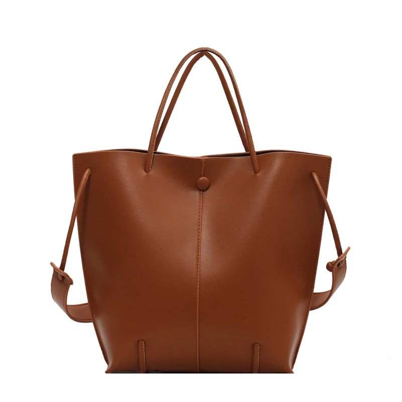 European and American Shoulder Bag Retro Versatile Oil Wax Leather Bag Manufacturers Wholesale 2020 New Women Pu Tote Bag Lady