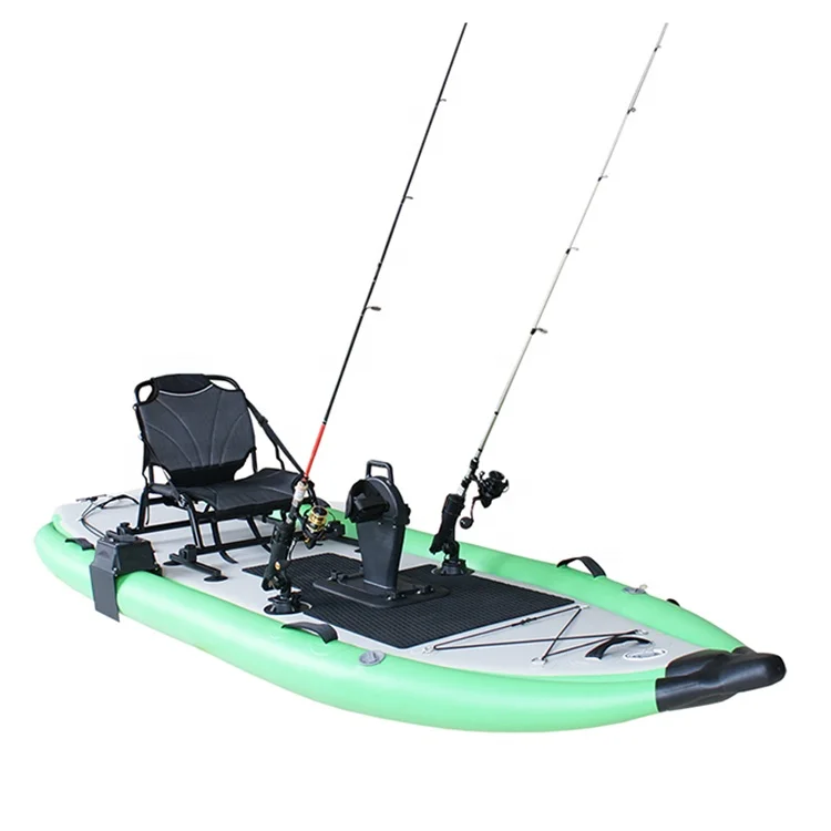 GeeTone 2 Person Inflatable Fishing Kayak with Foot Pedal kayak pedal fishing drive rudder system 12ft