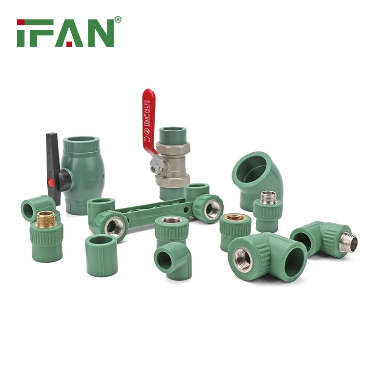 IFAN DIN 8077/8078 PPR трубы и фитинги сантехнические материалы PN25 все размеры темно-зеленый оптовая продажа