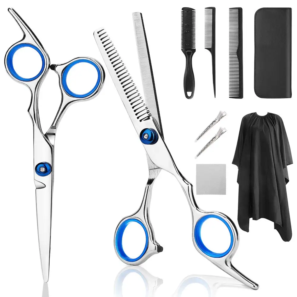 12/7/2 Pcs Professional Hairdressing Scissors Kit Hair Cutting Scissors Hair Scissors Tail Hair Cutter Comb