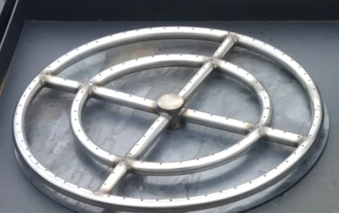 Modern Garden Design Round Corten Steel Gas Fire Pits