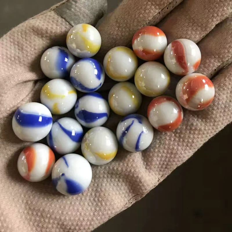 Decorative colorful glass pebbles glass ball for garden