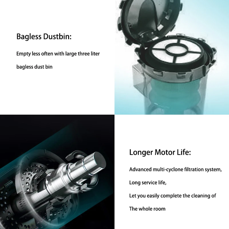 Factory Manufacture Various 700W High Efficiency Motor 22Kpa Powerful Suction Multi Cyclone Bagless Canister Vacuum Cleaner