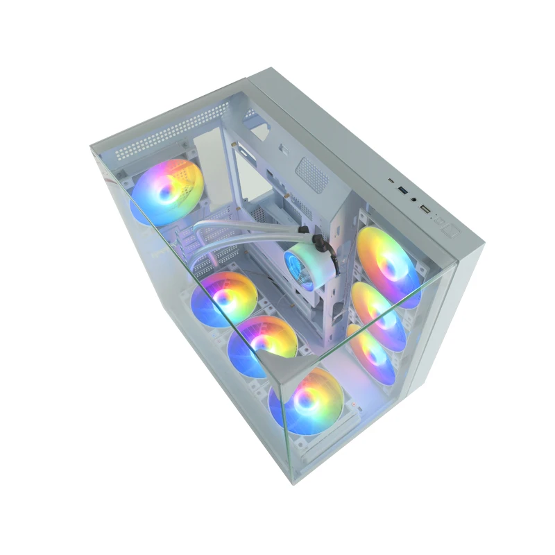 Choiyan Wholesale Hot ATX ITX E-ATX MATX Gaming PC Case Tempered Glass Towers pc case