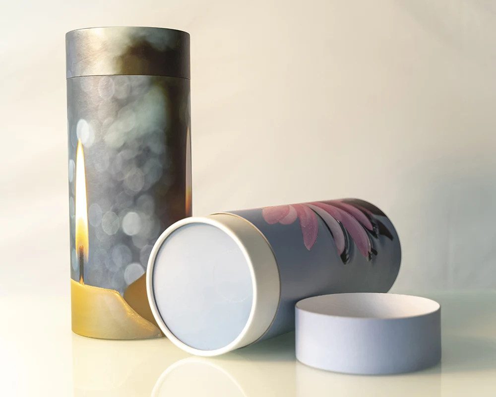 
Guangdong Custom Funeral Supplies Paper Cylindrical Urn Tube 