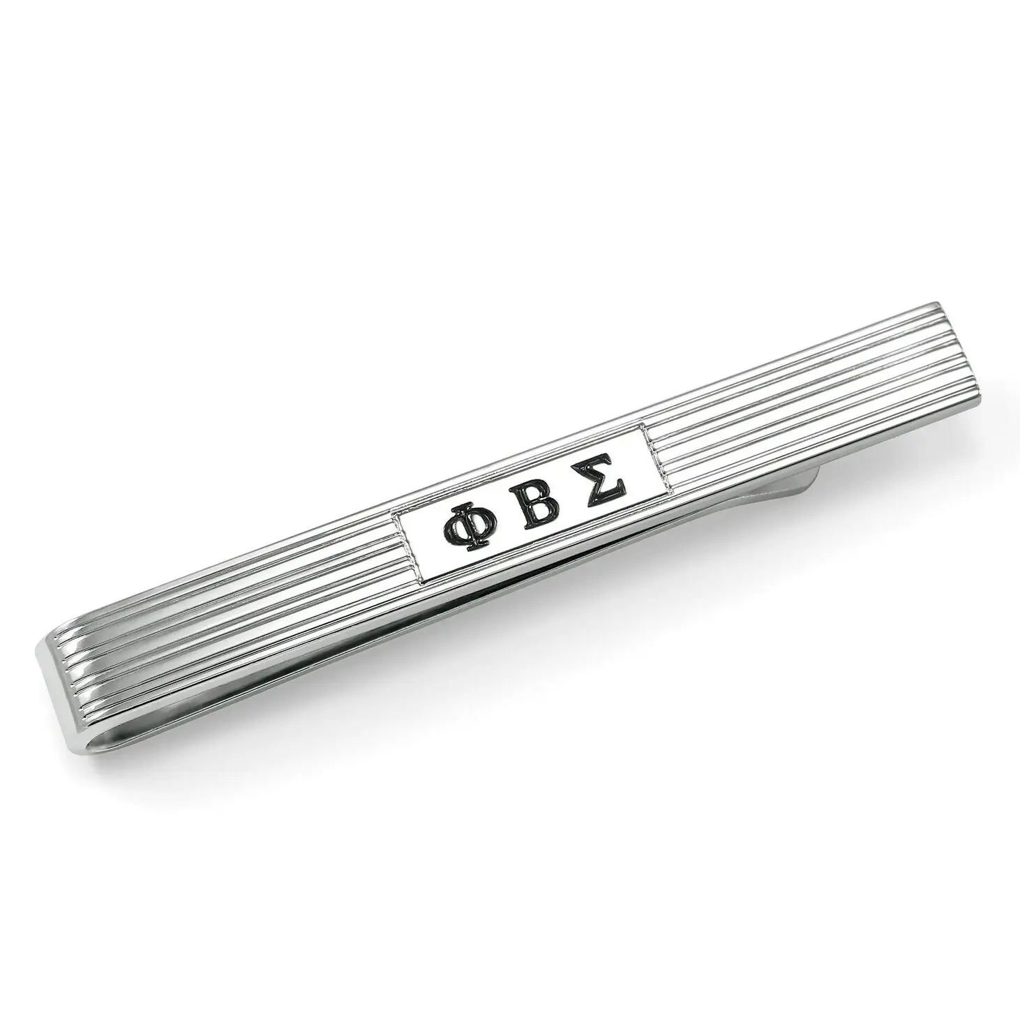 High Quality 316l Stainless Steel Simple Personalized Greek Letter Tie Clip Fraternity Tie Clip Bar Classic Tie Clip For Men