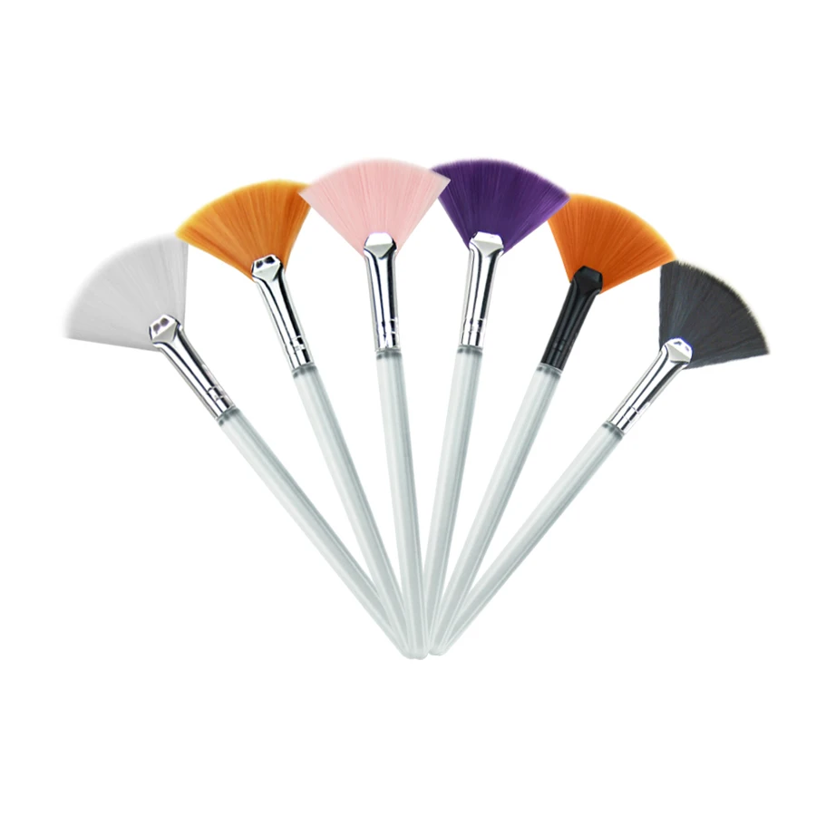Eyelash Extension cleaning fan brush Peel Glycolic Mask Makeup Fan Paint Brush Facial Fan Brush