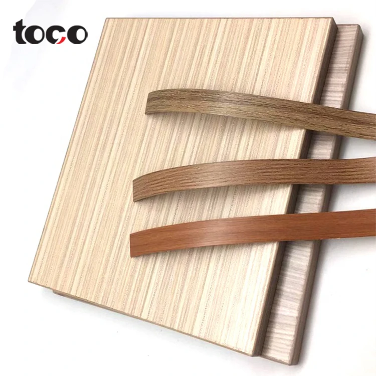 TOCO pvc strip roll 0.8mm edge banding tape strips edgebanding pre glue slitting