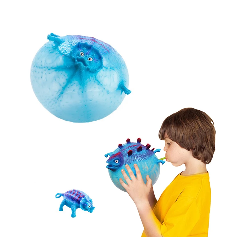 Hot sell inflatable dinosaur Bobo ball new peculiar toys TPR Blowable animal vent toys