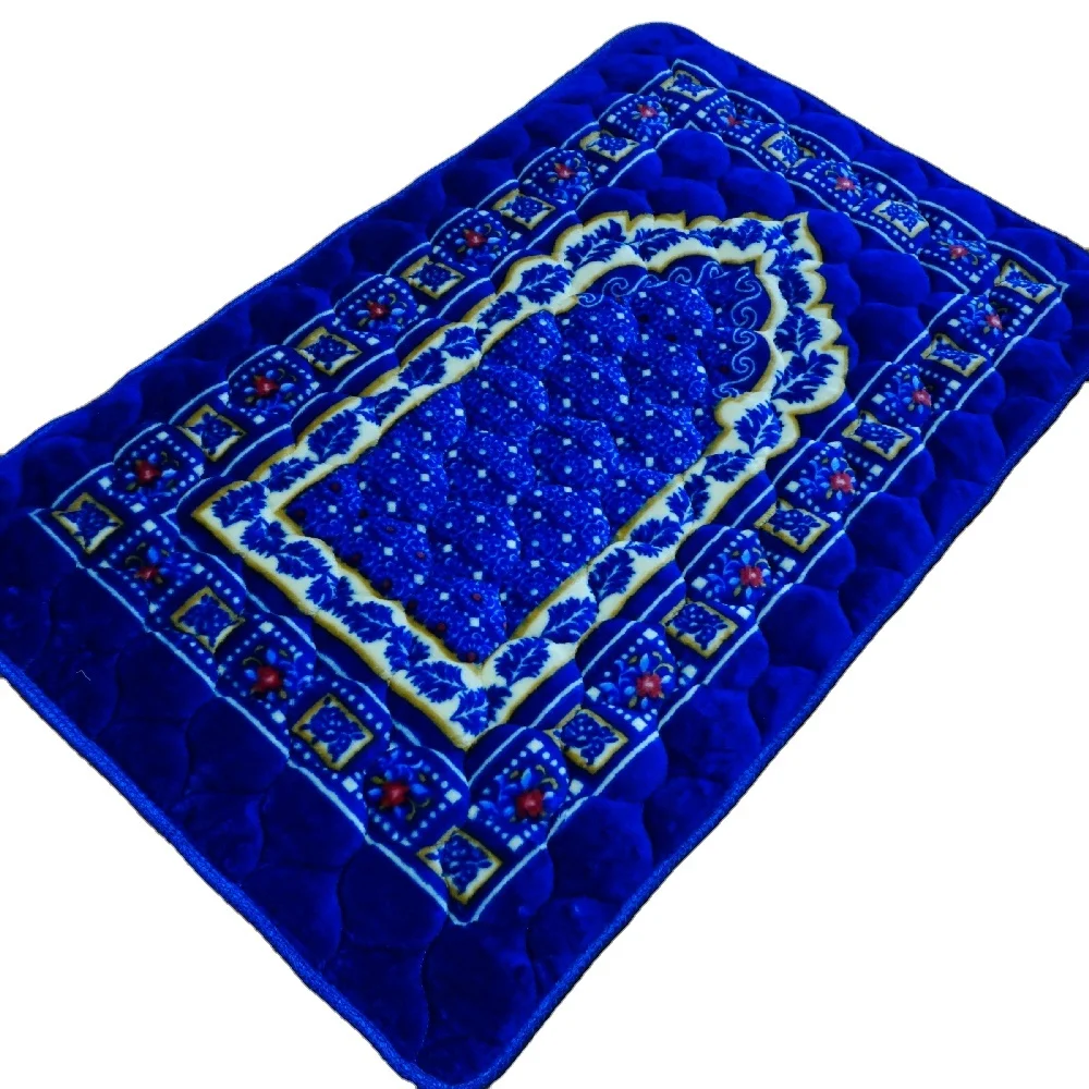 Custom islamic thick soft prayer mat with foam