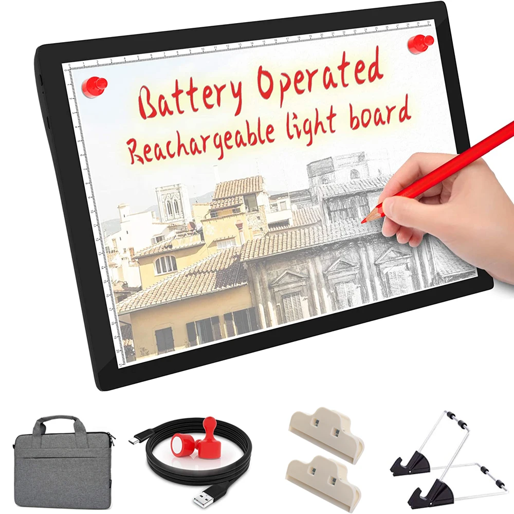 
ZOOYA Rechargeable Tracing Light Diamond Painting LED Light Board Portable A4 Light Pad for Painting Arts 