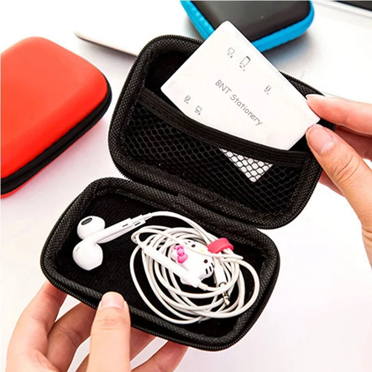 Cheap Custom EVA Earphone Case PU Headphone Carry Bag Keys Coin Storage High Quality EVA Earphone Case Bag