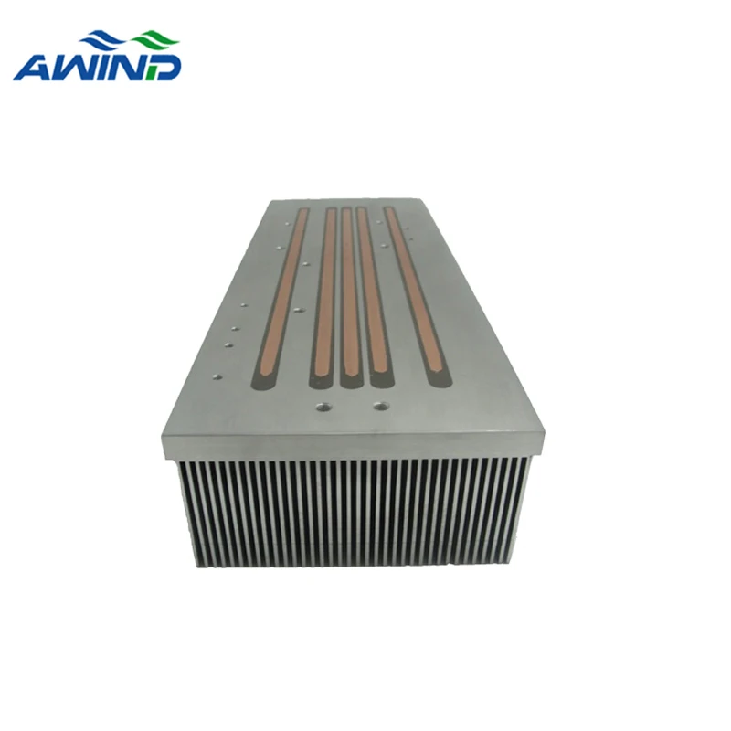 Heatpipe heatsink assembly amplifier cooling module aluminium skiving fin heat sink with copper heat pipe for 1000w led lighting