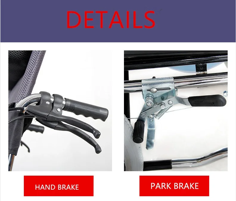 Hot sell cheap price oxford hospital elder disable care steel foldable wheelchair lightweight manual wheelchair