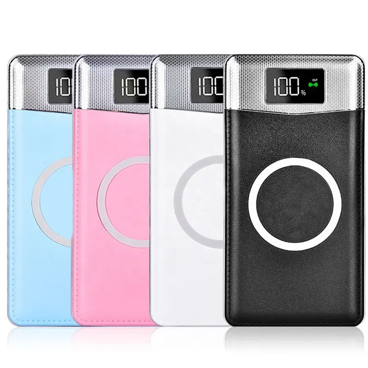 high quality for phone wireless power bank 10000mah led light battery charger power bank  portable charger power bank