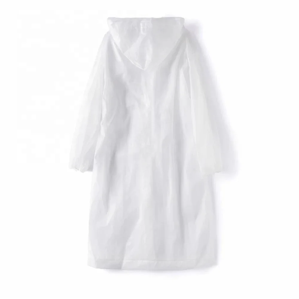 Portable PVC Disposable Rain Jacket Logo Printed Rain Poncho Plastic Rainwear for Outdoor Use