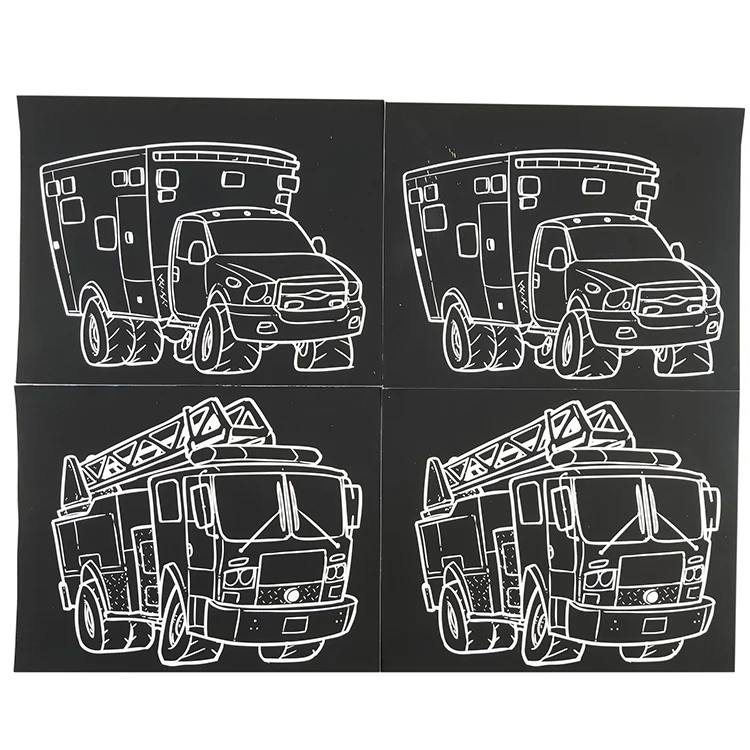 OEM детская живопись, образовательная радужная бумага для царапин, книга для выскабливания