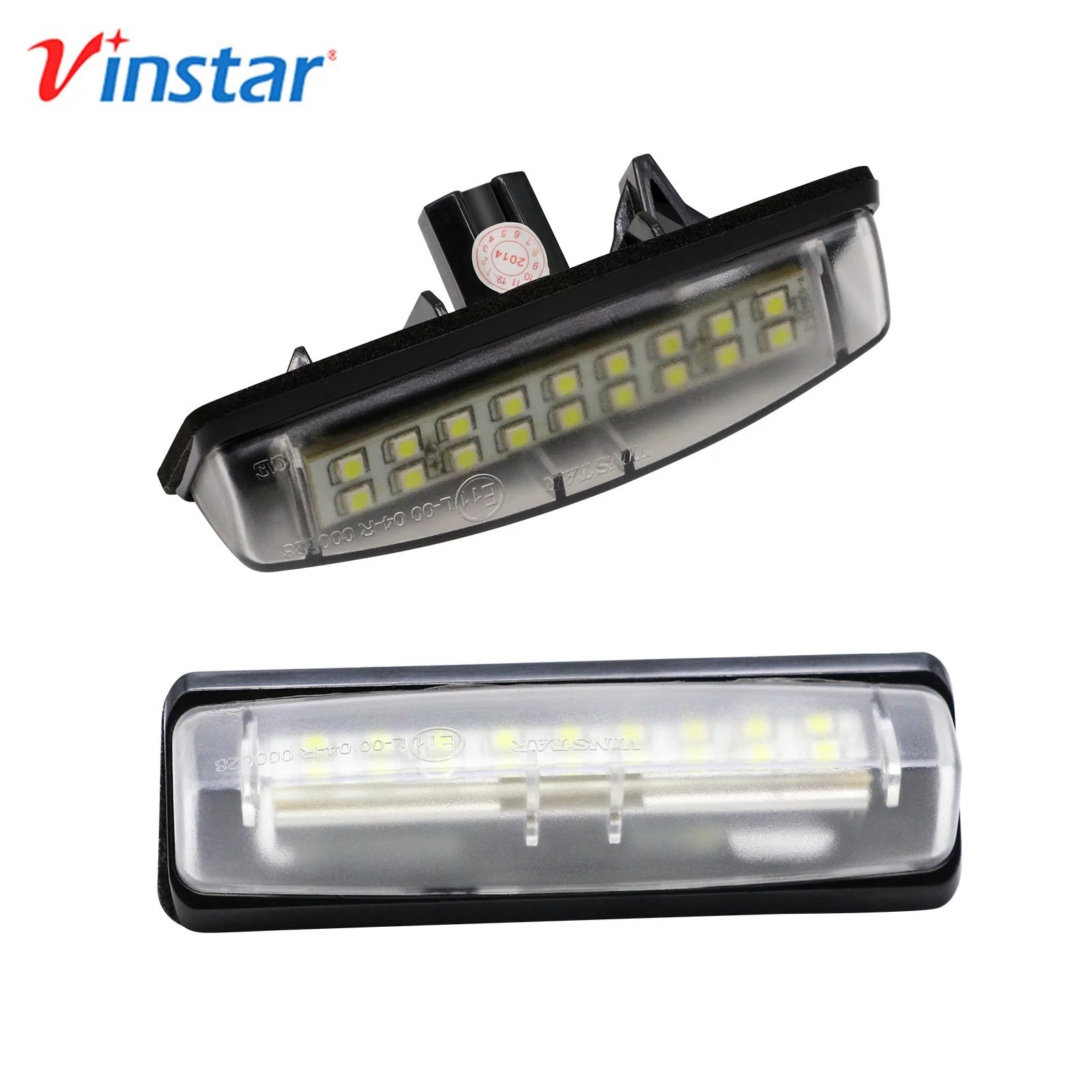 Vinstar Hot Selling E4 12V White LED License Number Plate Lamp For Toyota Camry Aurion ACV40 GSV40 Avensis Verso