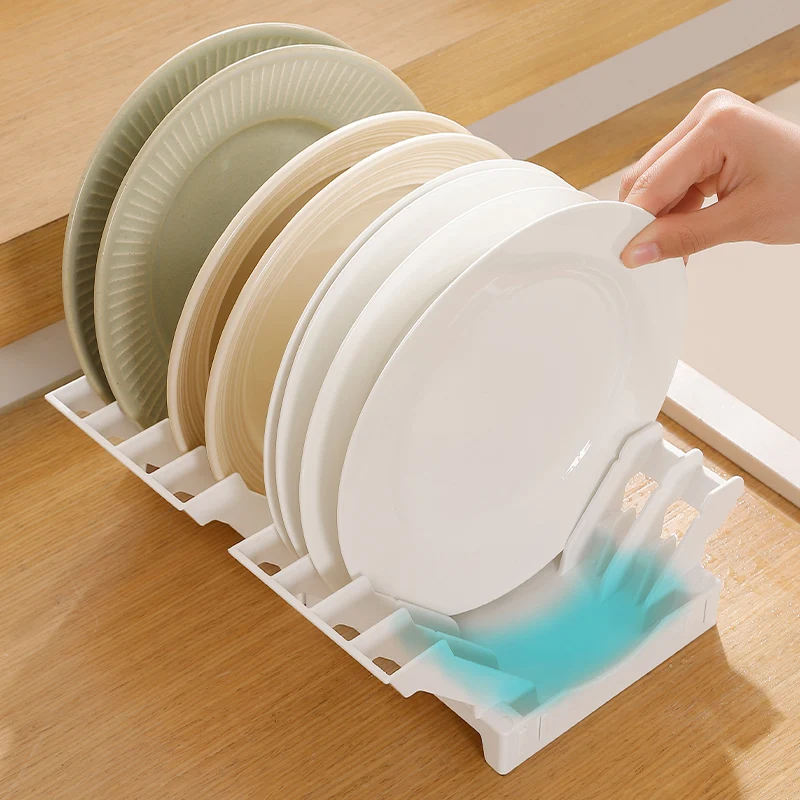 Modern Household Drain Dish Rack Furniture Drawer with Free-of-Holes Drain Shelves Kitchen Dish Storage