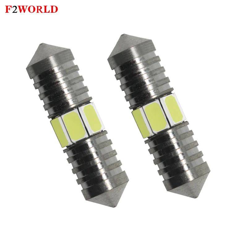 Car led Festoon Light Interior Reading Bulb Doom Lamp 31 36 39 41mm Super Bright 5730 LED 7 SMD  LED White 6000K