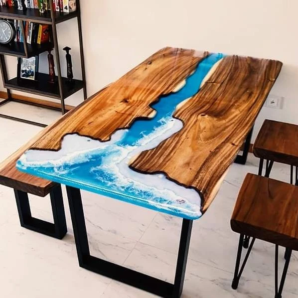 Deep Pour Non Toxic 2:1 River Table Epoxy Resin Crystal Clear