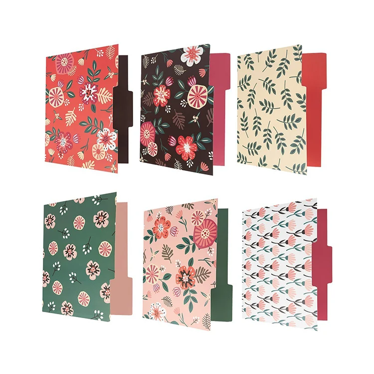 Custom A4 portfolio  fancy paper file folder