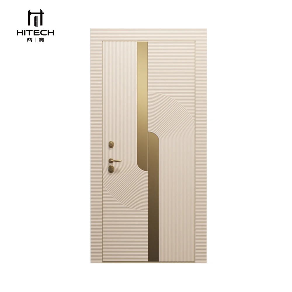 Hitech manufacturer custom impact door modern villa security exterior door modern black exterior door