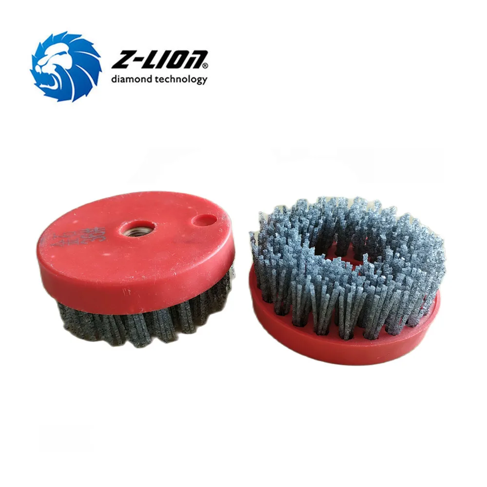 4 inch 5/8'-11 M14 Silicon Carbide Abrasive Round Antique Brush Diamond Brush for Granite Marble Stone