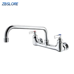 Kitchen Taps Faucet Polished Commercial Water Faucet Wall Mounted Commercial Bar Faucet
